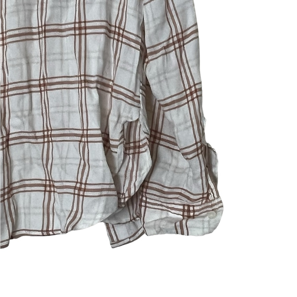 Lucky Brand | Plaid lightweight long sleeve button down shirt size large - Picture 9 of 11